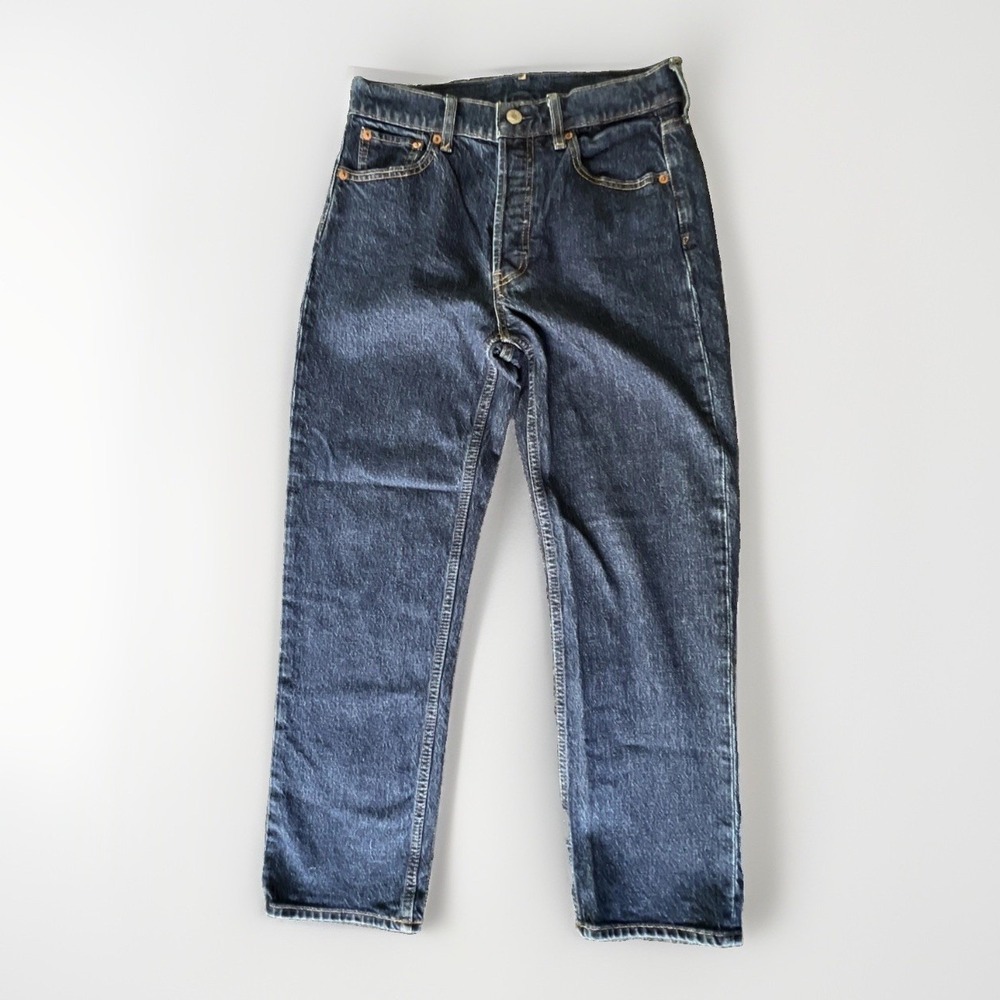 Gap Cheeky Straight High Rise Jeans Womens 28x24 / 6 Short Button Fly Dark Wash